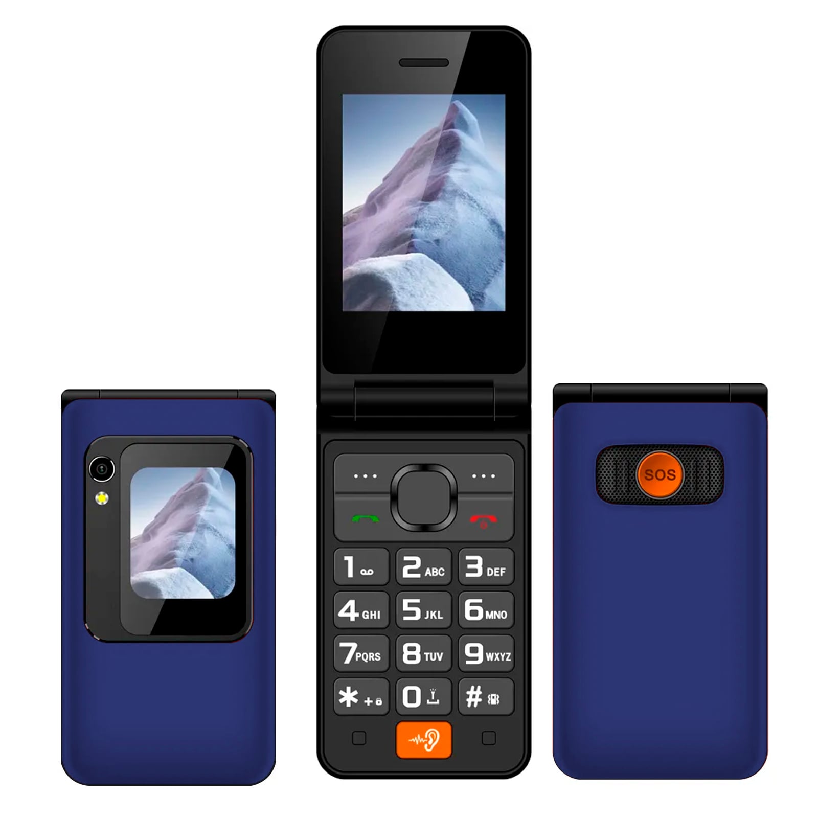 TELEFONO CELULAR ADULTO MAYOR DUALSIM 2.8 PULGADA TL705 AZUL - 2