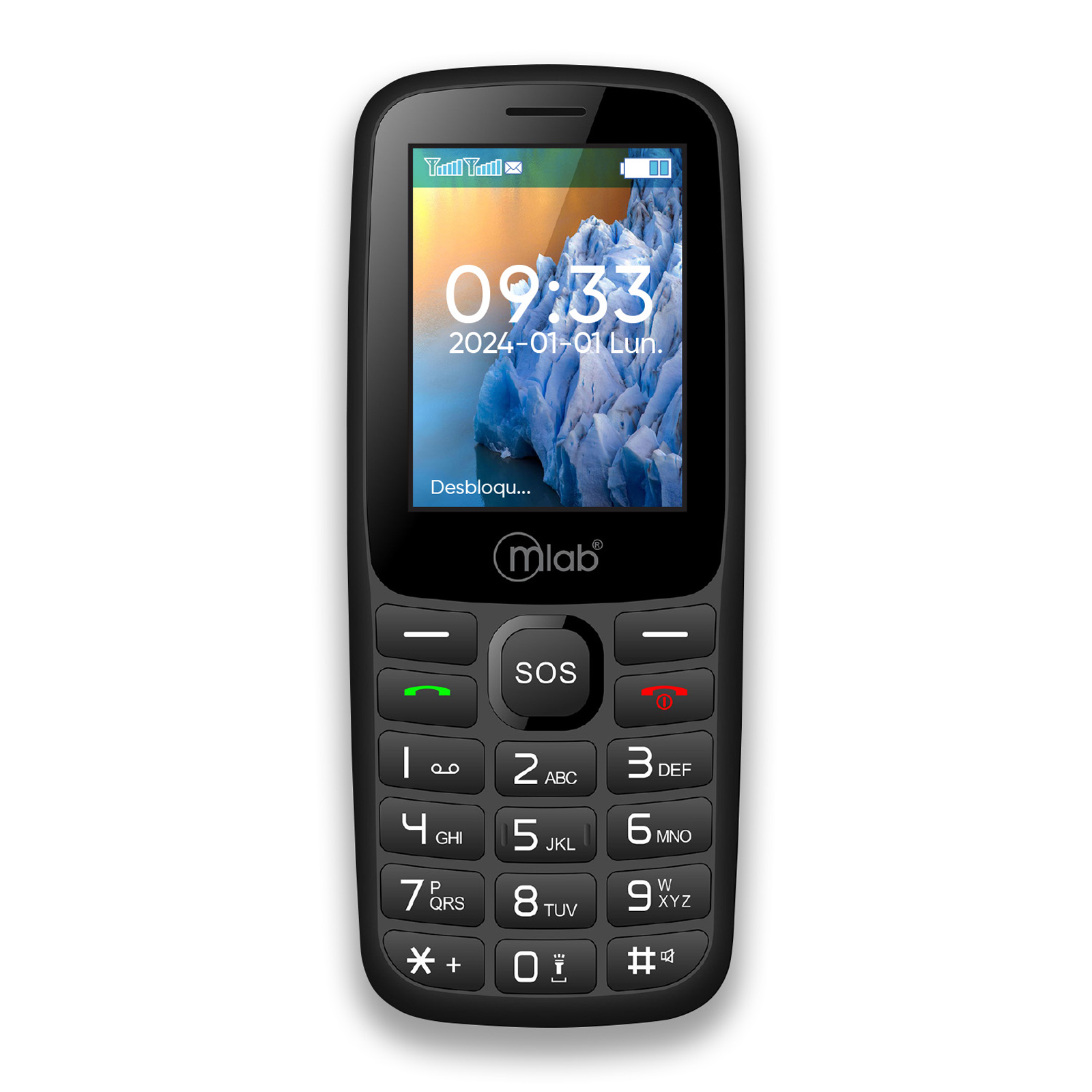 TELEFONO CELULAR ADULTO MAYOR 4G DUAL SIM BAR STYLE 2.4 PULG - 1