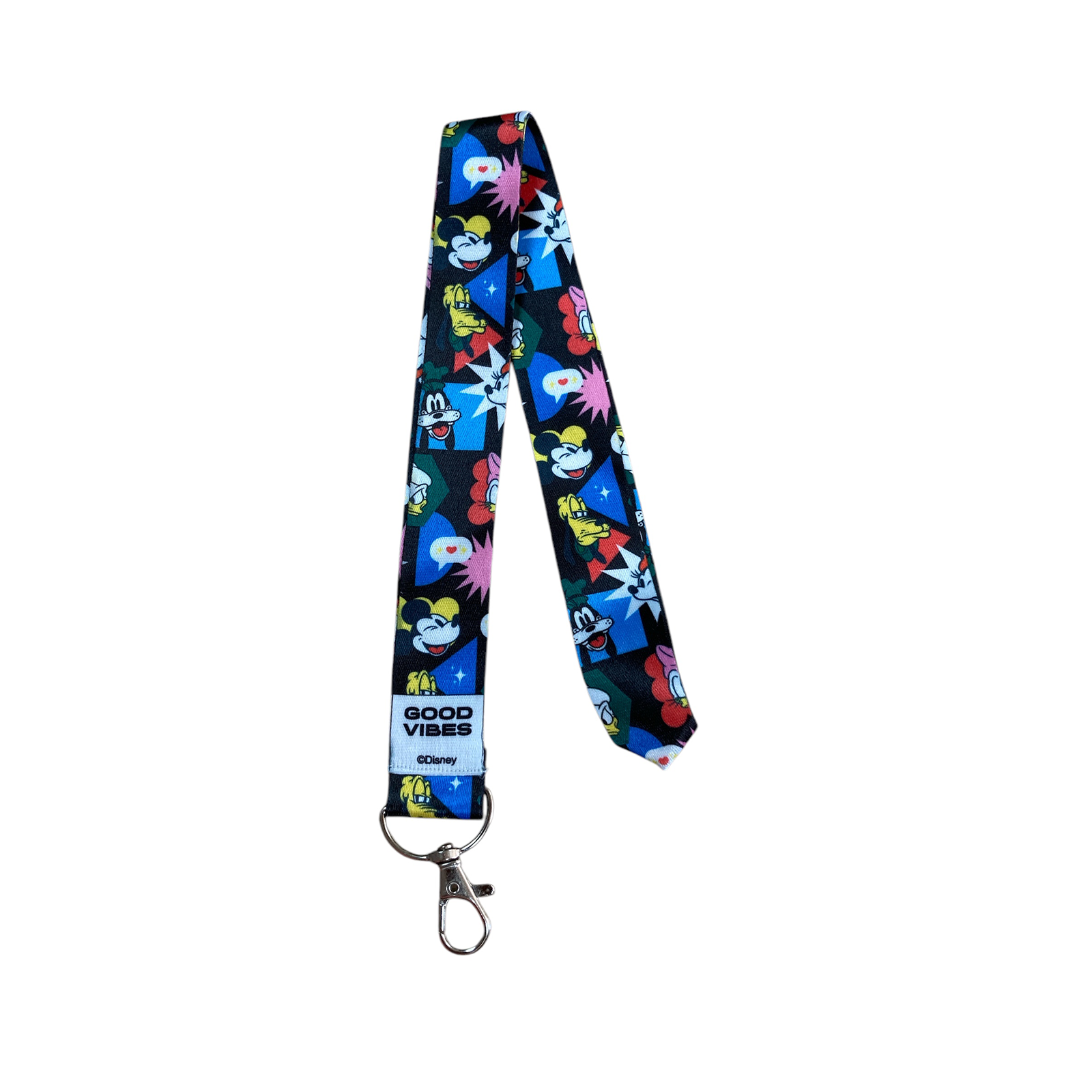 LANYARD PARA CREDENCIALES O LLAVES DE DISNEY COLOR NEGRO - 3