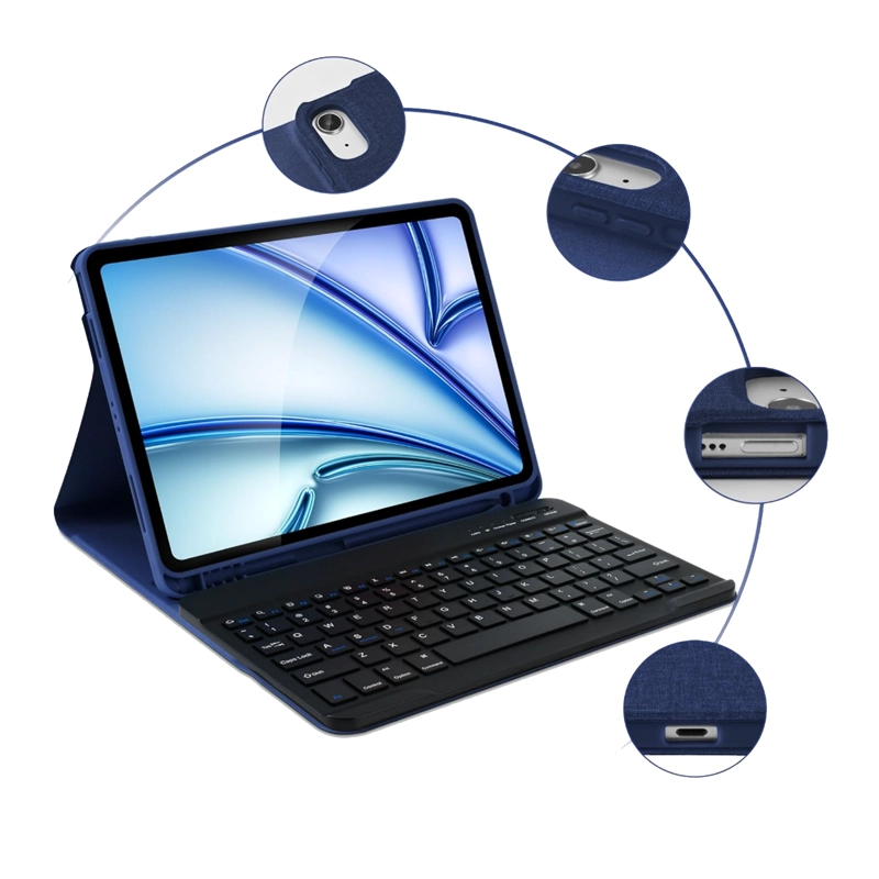 FUNDA CON TECLADO ESPAÑOL PARA IPAD AIR 11 M3 2025 LILA - 3