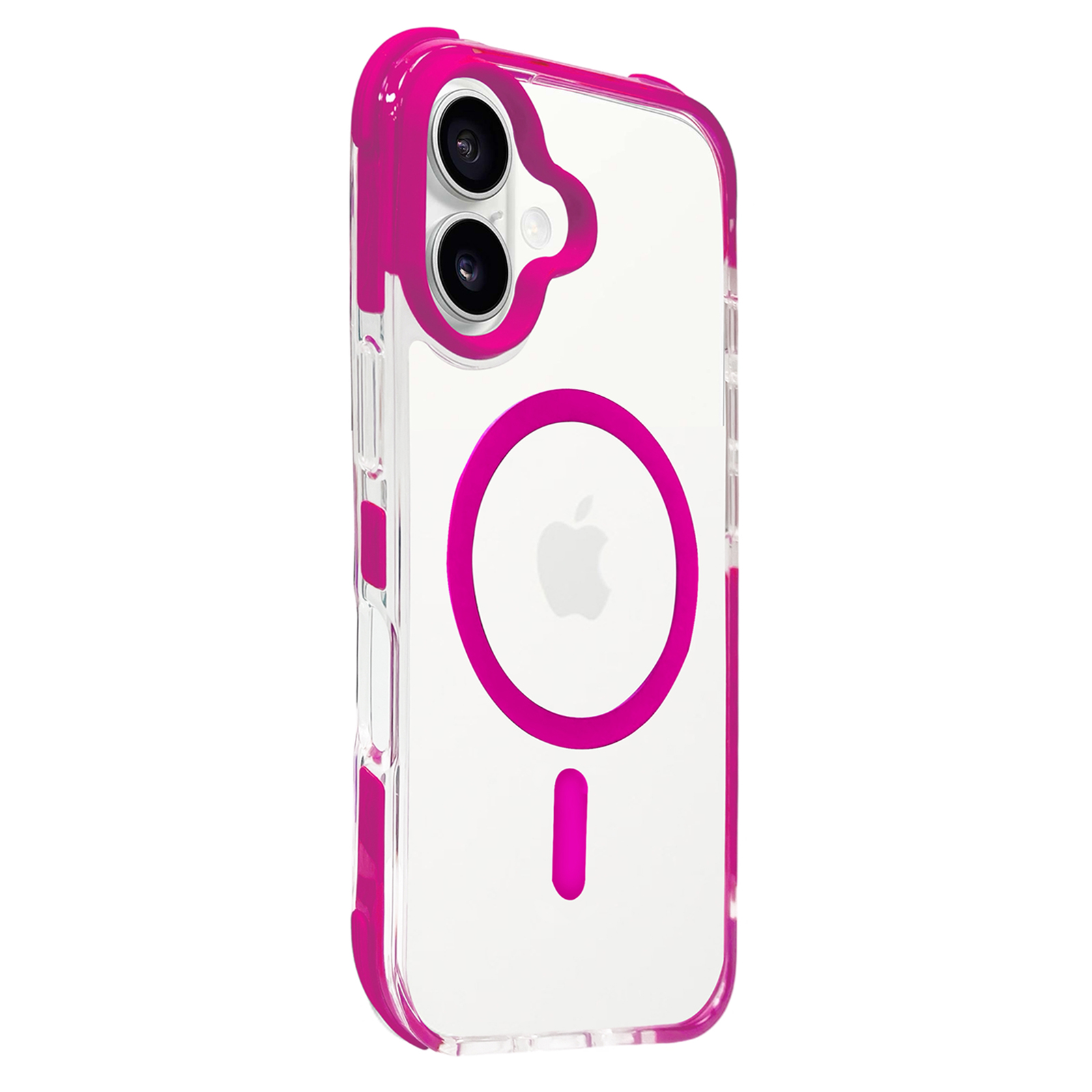 JOIGO CARCASA TRANSPARENTE REFORZADA BORDE COLOR PARA IPHONE 11 FUCSIA