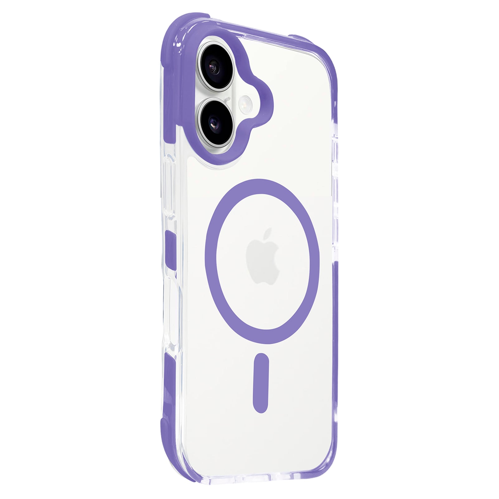 JOIGO CARCASA TRANSPARENTE REFORZADA BORDE COLOR PARA IPHONE 11 LILA