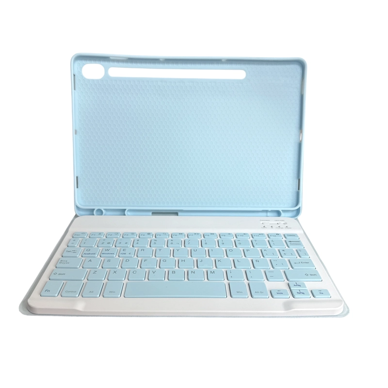 FUNDA CON TECLADO ESPAÑOL COMPATIBLE CON SAMSUNG TAB S10 FE 10.9 CELESTE - 3