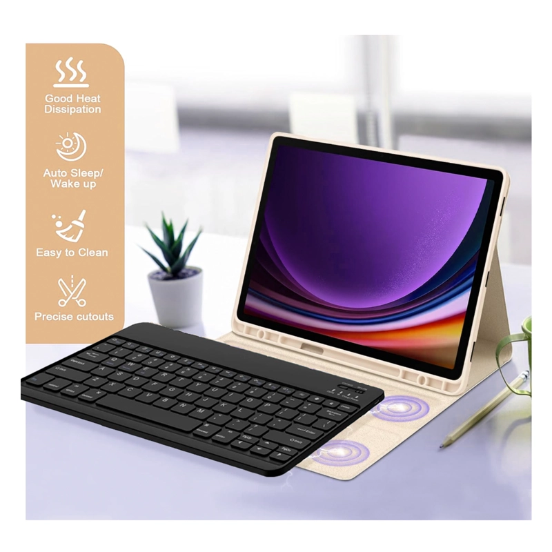 FUNDA CON TECLADO ESPAÑOL PARA SAMSUNG TAB S10 FE 10.9 LILA - 5