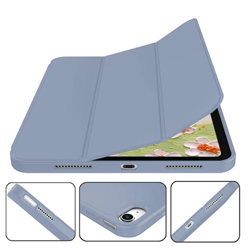 CARCASA FUNDA SMART COVER COMPATIBLE CON IPAD AIR 6 11 M2 2024 GRIS - 2