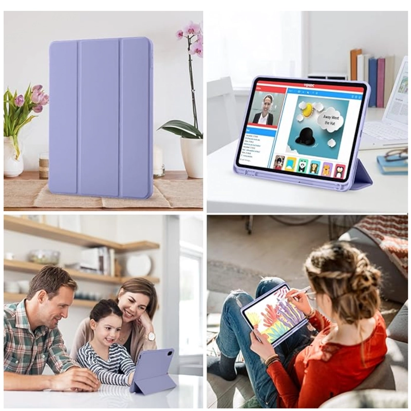CARCASA FUNDA SMART COVER COMPATIBLE CON IPAD AIR 6 11 M2 2024 GRIS - 3