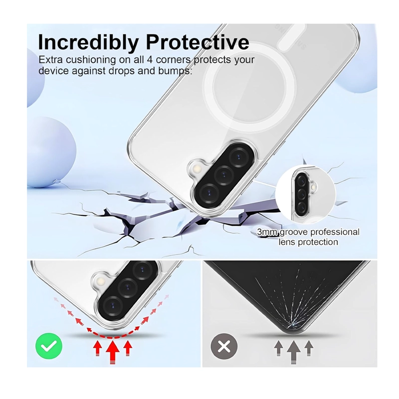 CARCASA FUNDA TRANSPARENTE PARA SAMSUNG A16 MAGSAFE - 3
