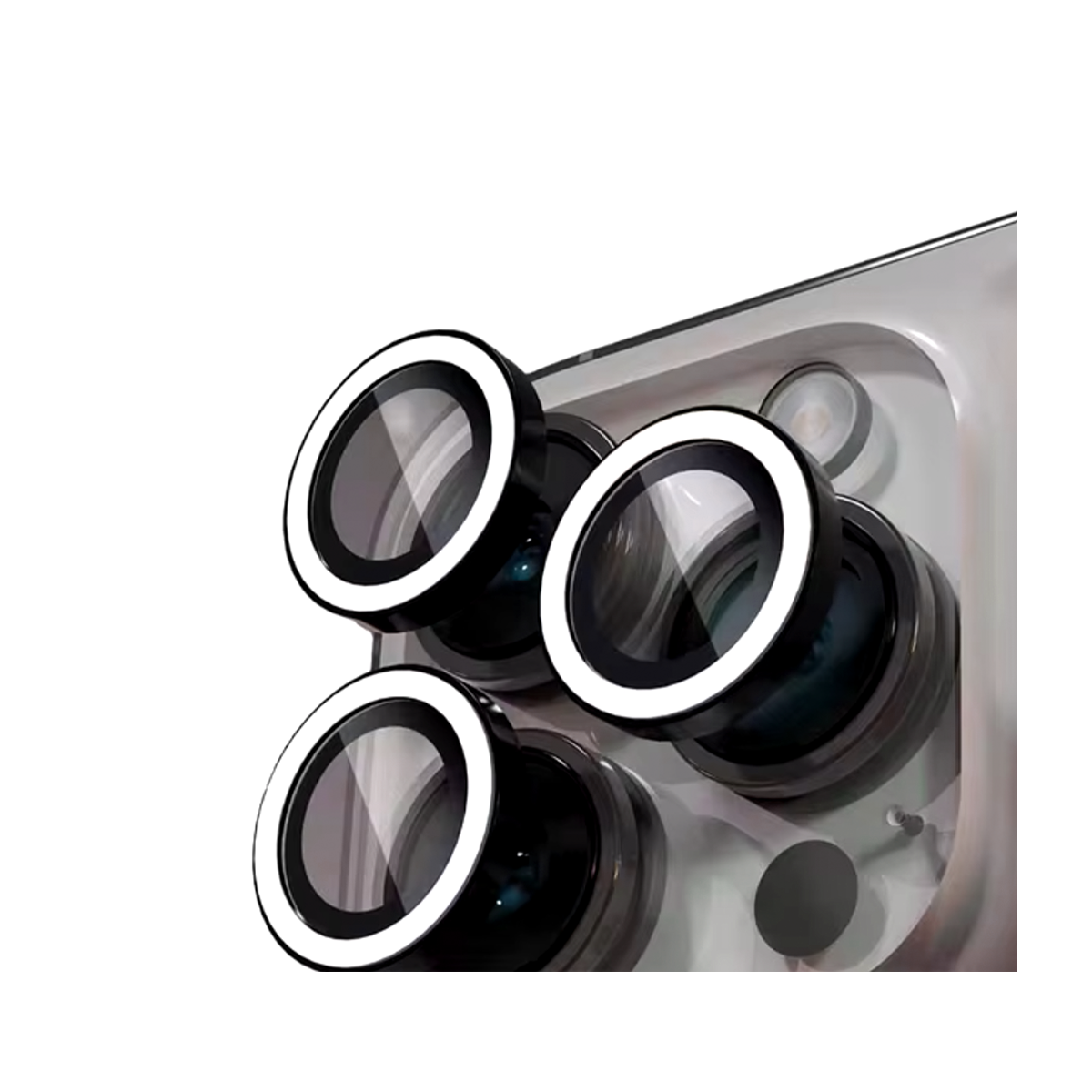 GENÉRICO PROTECTOR DE LENTES DE CAMARA PARA IPHONE 14 / 14 PLUS FLUOR BLANCO