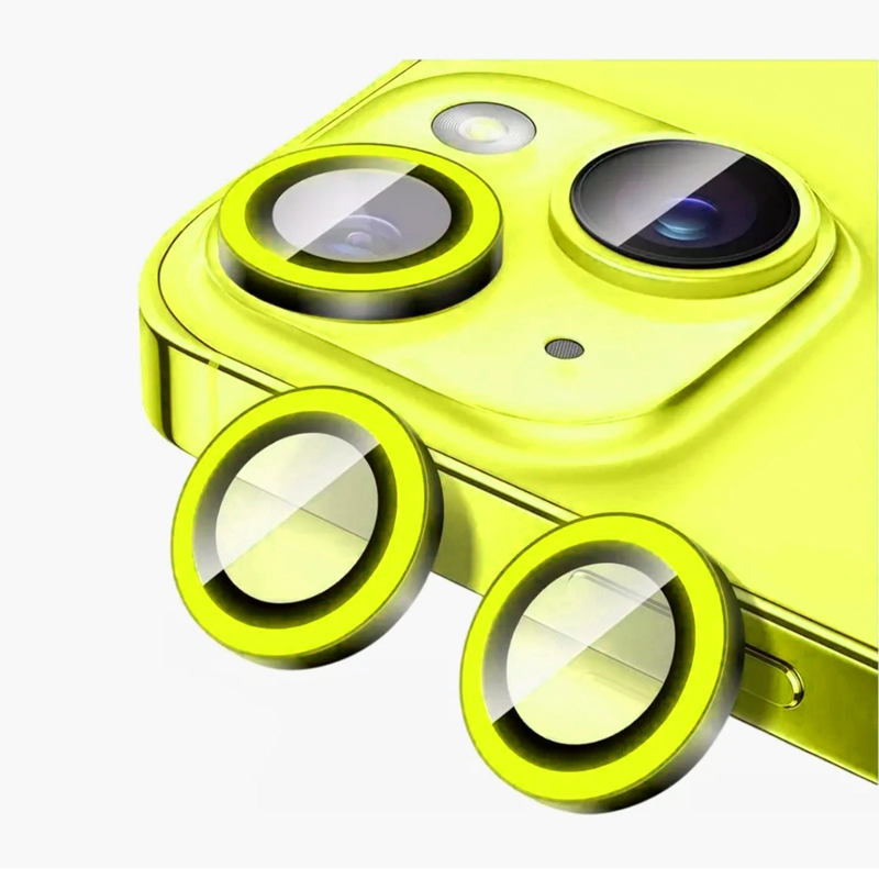 GENÉRICO PROTECTOR DE LENTES DE CAMARA PARA IPHONE 14 / 14 PLUS FLUOR VERDE CLARO