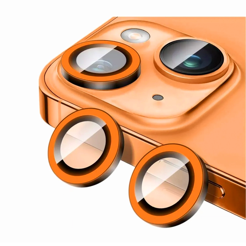 GENÉRICO PROTECTOR DE LENTES DE CAMARA PARA IPHONE 13 / 13 MINI FLUOR ROJO