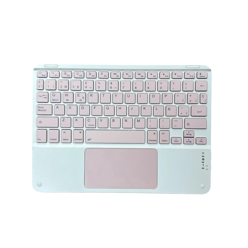 FUNDA CON TECLADO ESPAÑOL TOUCHPAD PARA TABLET SAMSUNG TAB S9 FE ROSE GOLD - 2