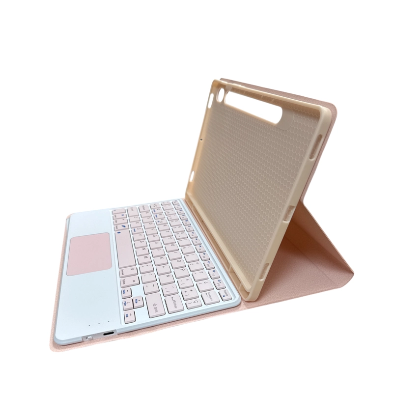 FUNDA CON TECLADO ESPAÑOL TOUCHPAD PARA TABLET SAMSUNG TAB S9 FE ROSE GOLD - 5