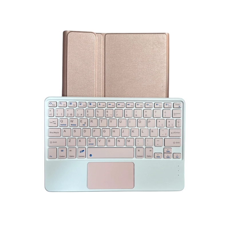 FUNDA CON TECLADO ESPAÑOL TOUCHPAD PARA TABLET SAMSUNG TAB A9 PLUS 11 ROSE GOLD - 3