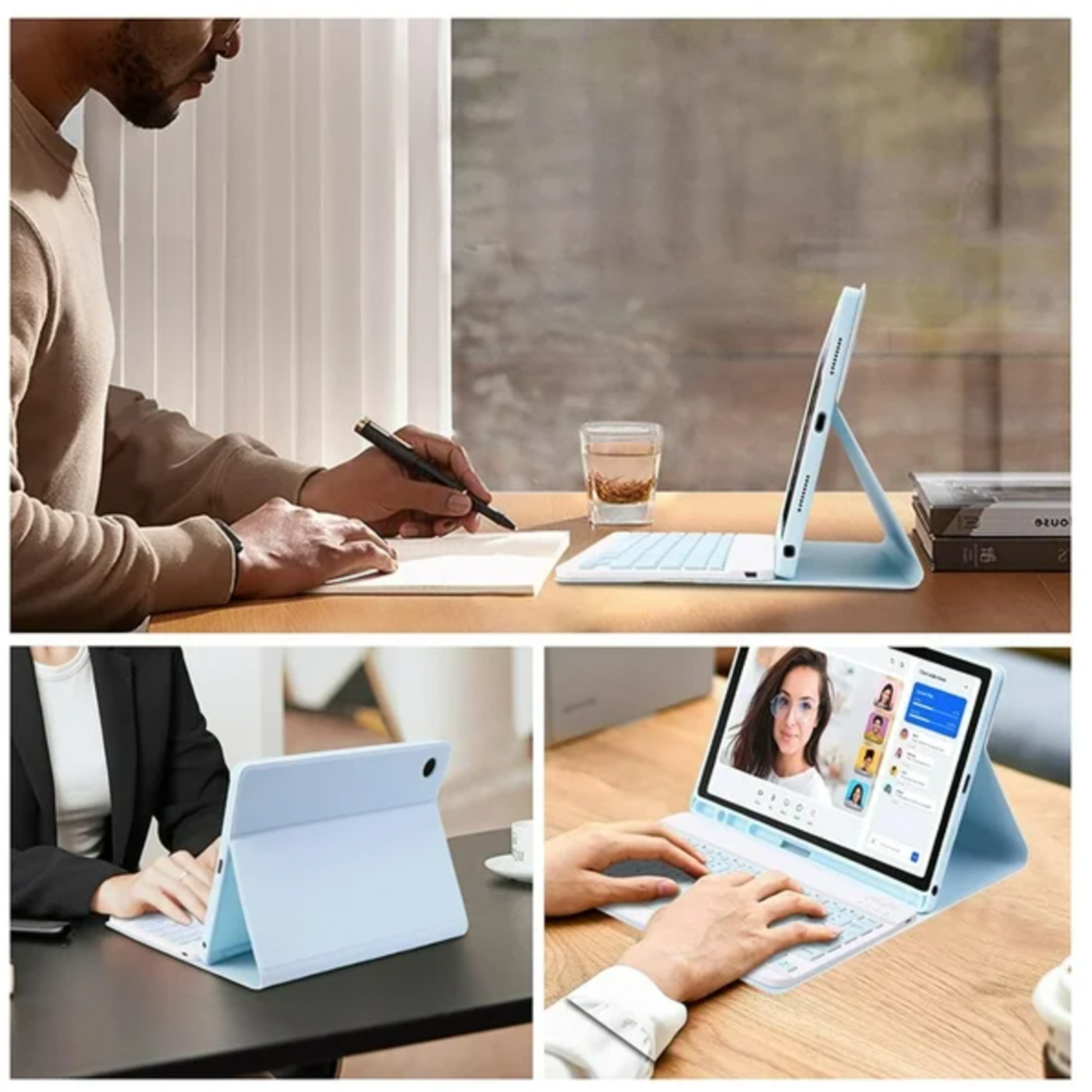FUNDA CON TECLADO ESPAÑOL TOUCHPAD PARA IPAD AIR 10.9 4 5TA GENERACION NEGRO - 2