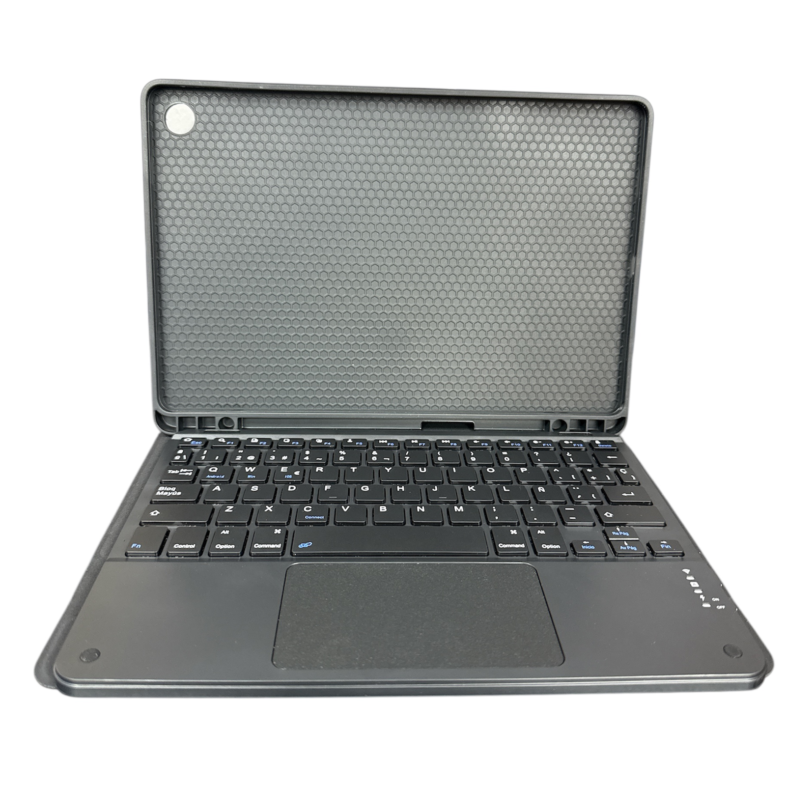 FUNDA CON TECLADO ESPAÑOL TOUCHPAD PARA IPAD AIR 10.9 4 5TA GENERACION NEGRO - 5