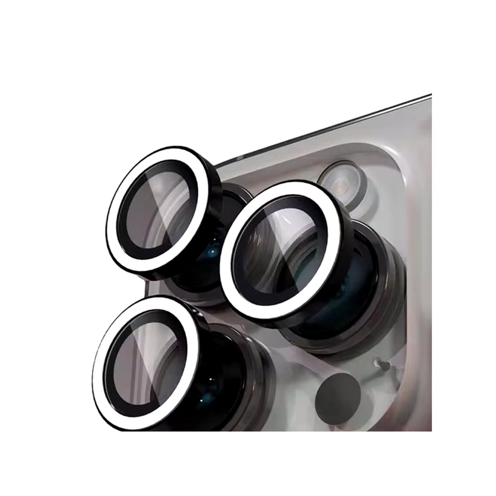 GENÉRICO PROTECTOR DE LENTES DE CAMARA PARA IPHONE 11 / 12 MINI FLUOR BLANCO