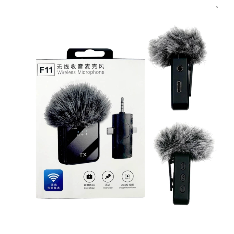 MICROFONO DE SOLAPA INALAMBRICO 3 AUXILIAR,USB-C PARA IPHONE - 3