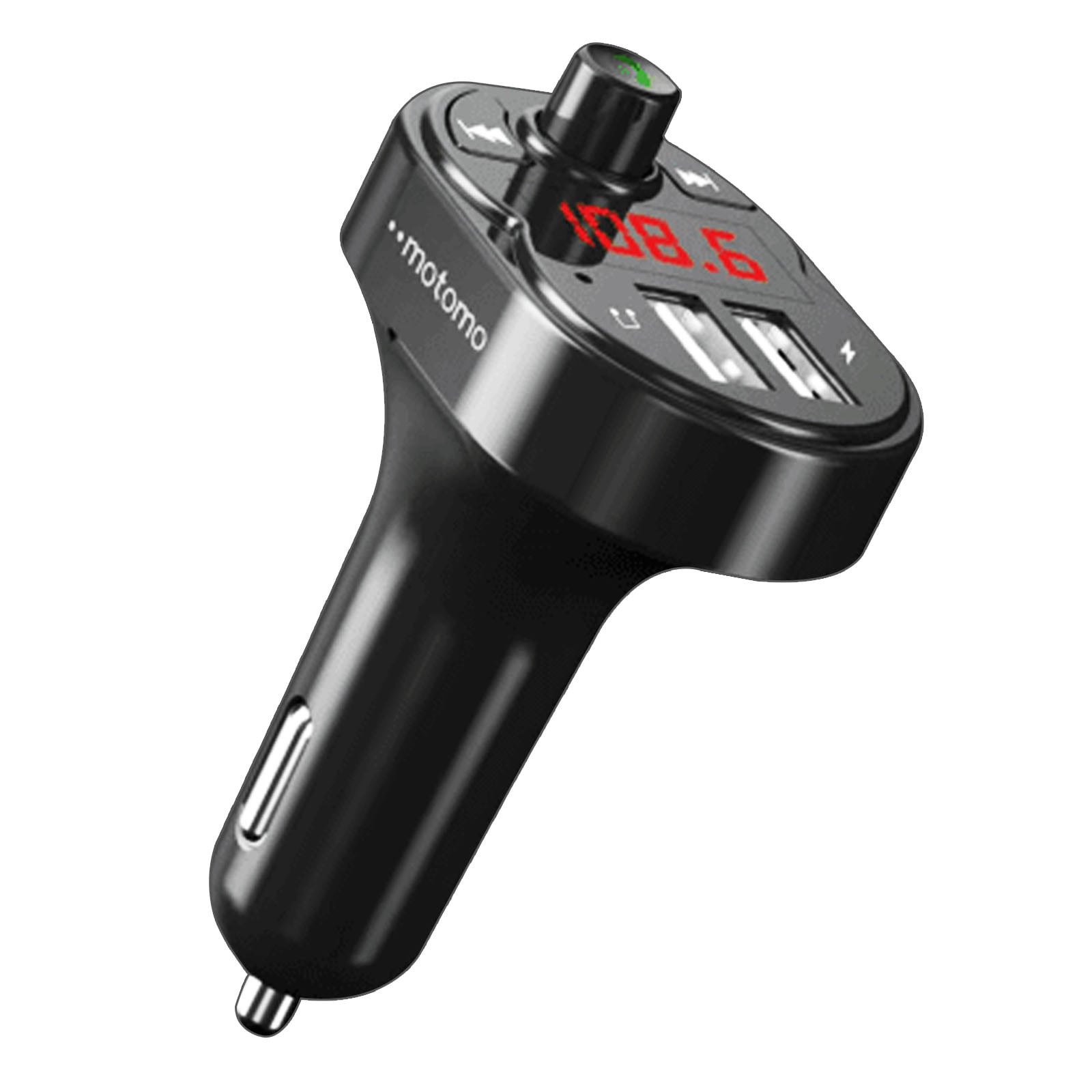 TRANSMISOR FM RECEPTOR BLUETOOTH CARGA USB PUERTO TF MO-02 - 3