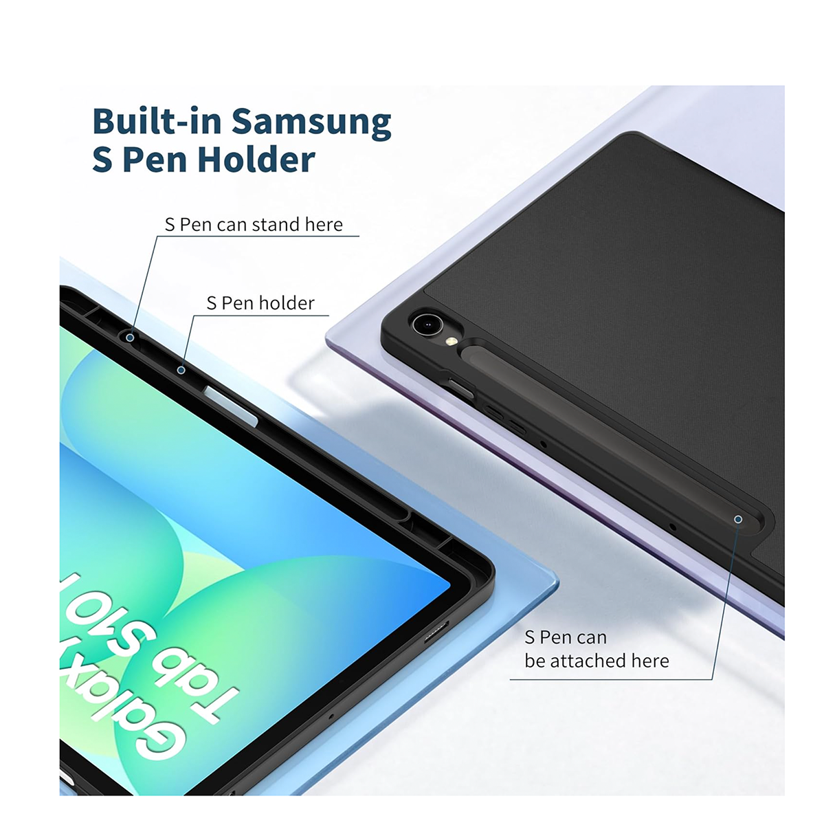 FUNDA SMART COVER PARA TAB SAMSUNG S10 FE 10.9 AZUL OSCURO - 2