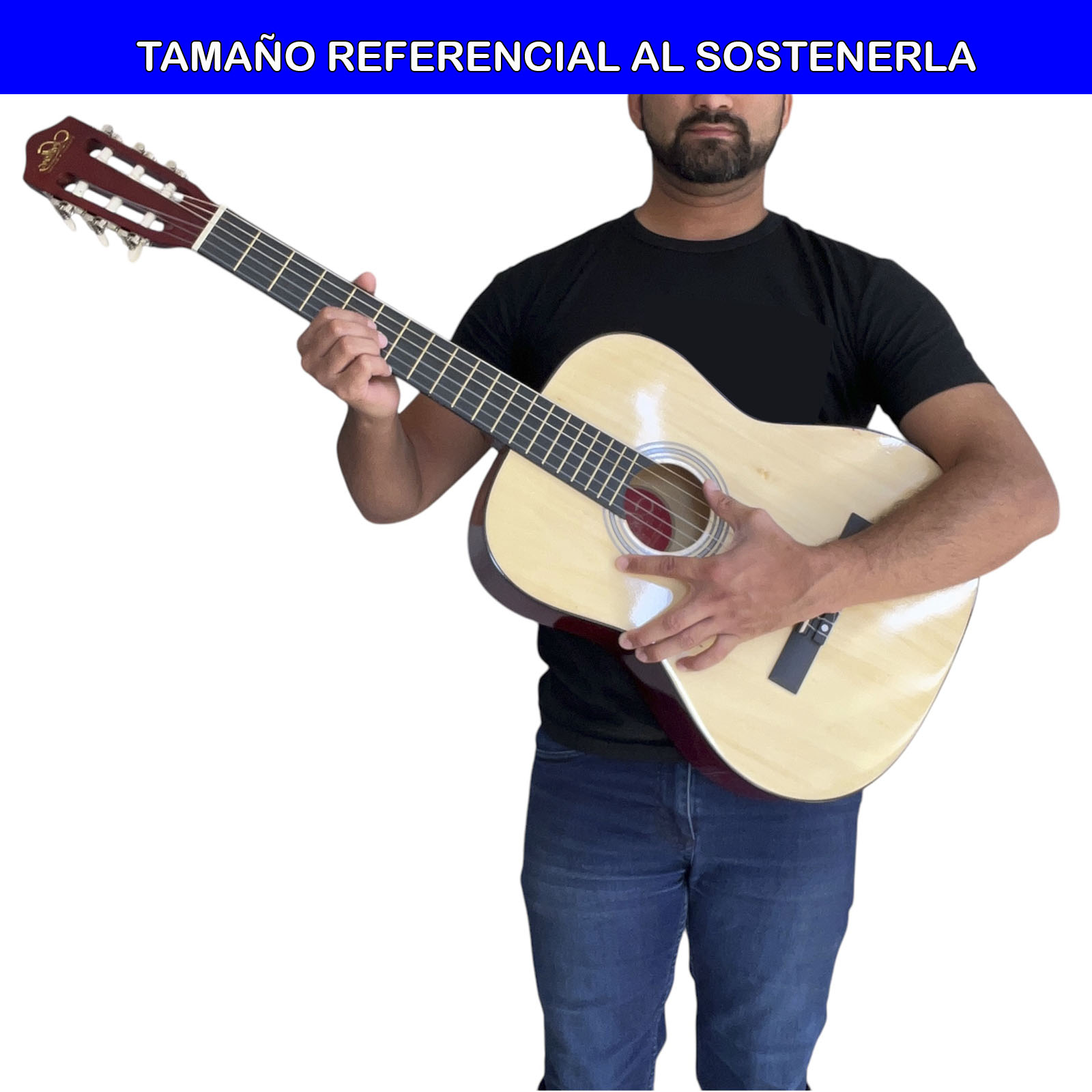 GUITARRA CLASICA FUNDA 39 PULGADAS SEVILLANA ROSA - 2