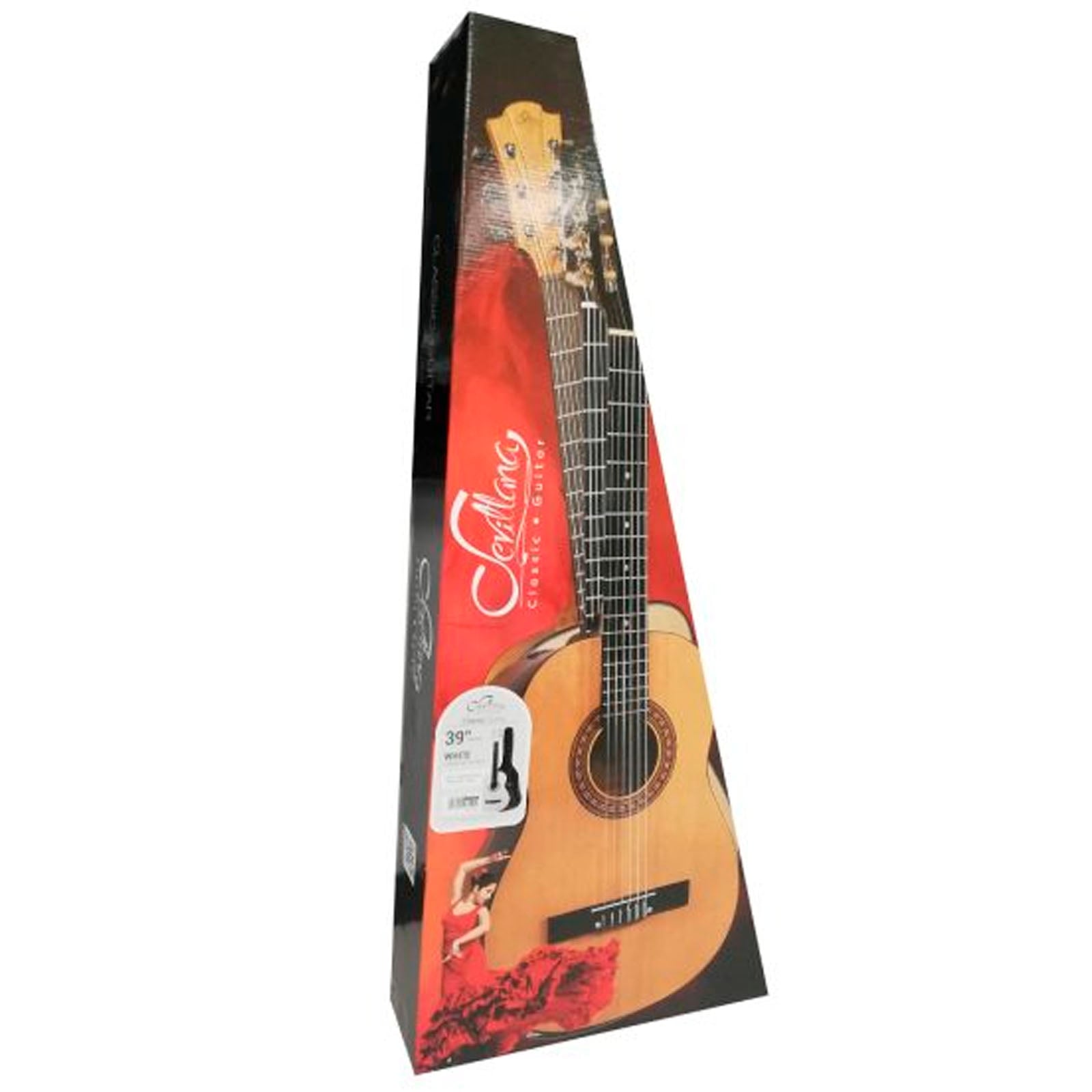 GUITARRA CLASICA FUNDA 39 PULGADAS SEVILLANA ROSA - 4