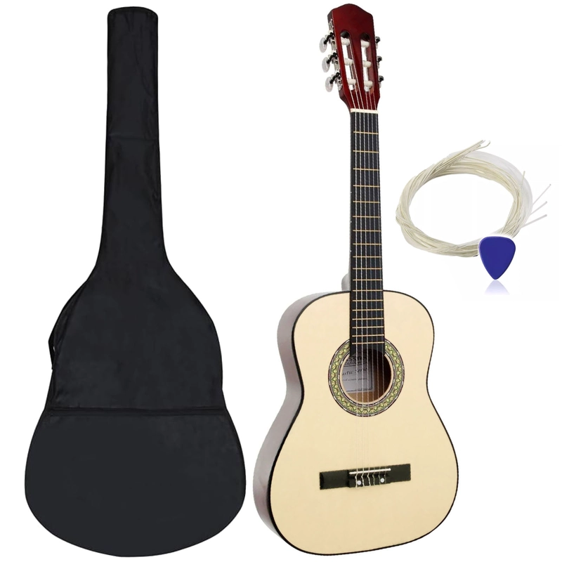 GUITARRA CLASICA FUNDA 36 PULGADAS MEDIANA HENDRIX NATURAL - 5