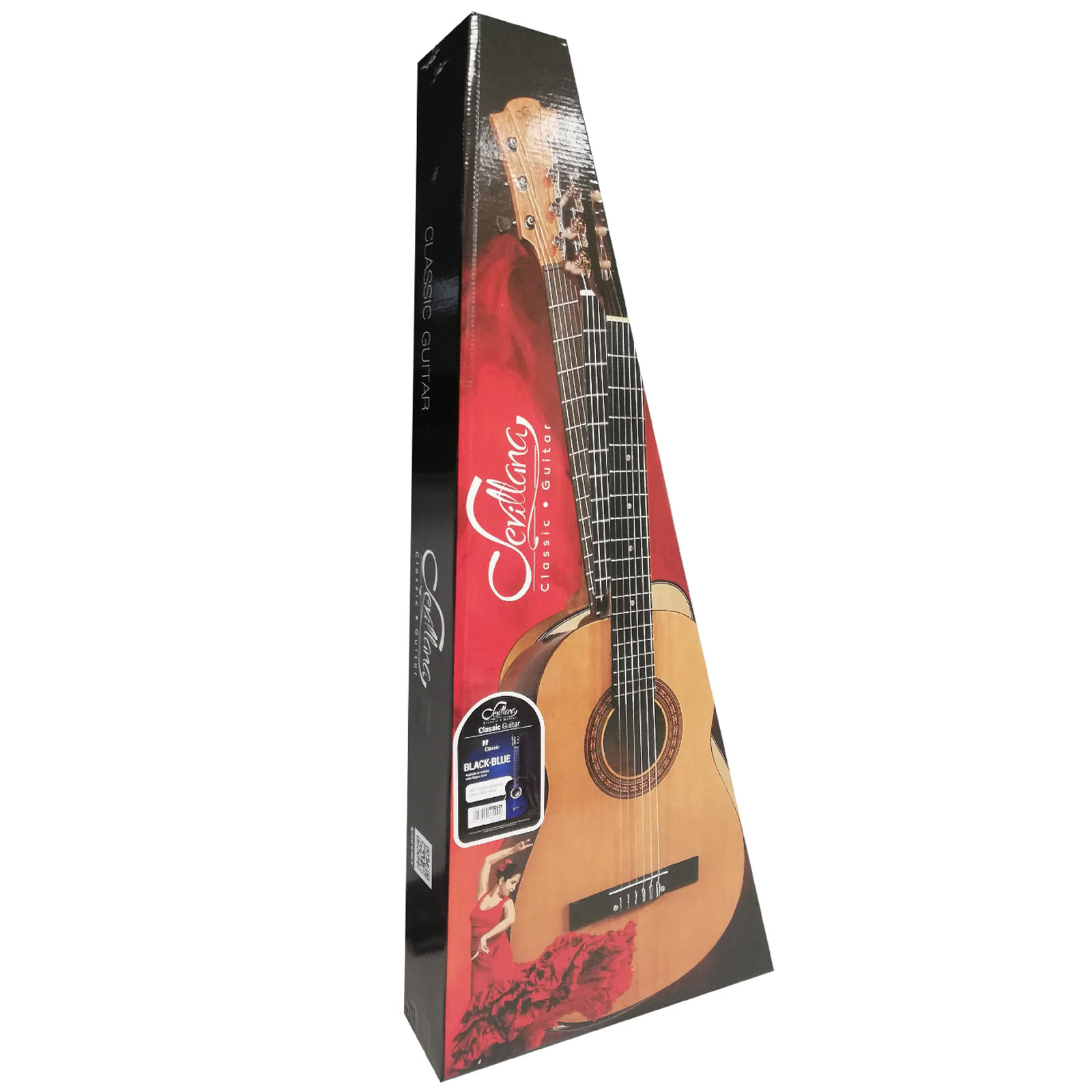 GUITARRA CLASICA FUNDA 34 PUL MEDIANA SEVILLANA NEGRO - 4