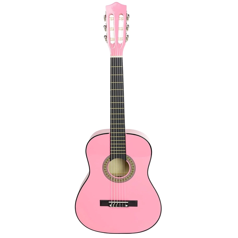 GUITARRA CLASICA FUNDA 36 PULGADAS MEDIANA HENDRIX ROSA - 1