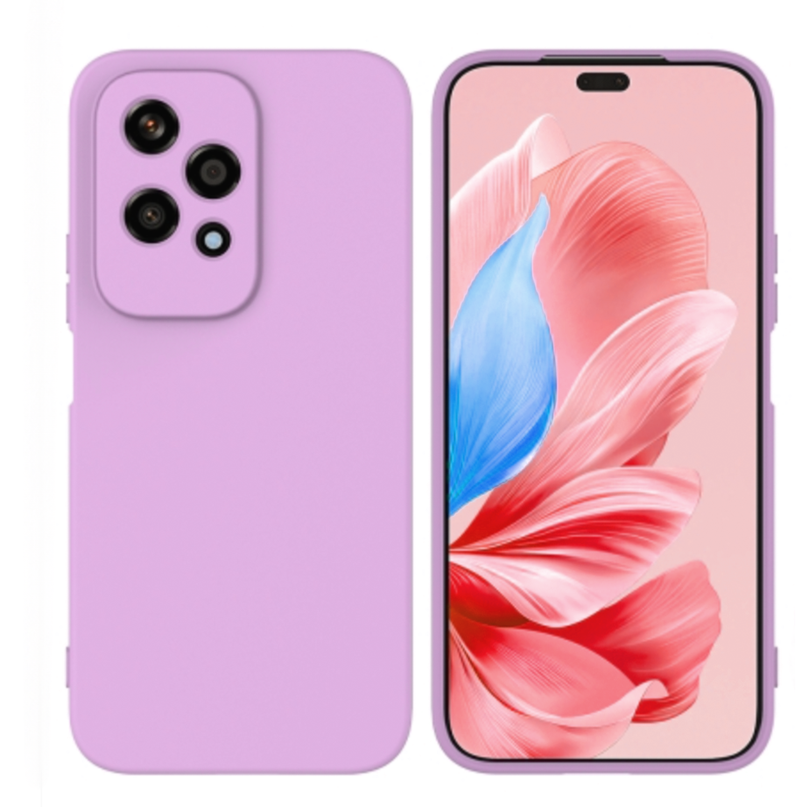 CARCASA FUNDA COMPATIBLE CON HONOR 200 LITE GOMA LILA - 1