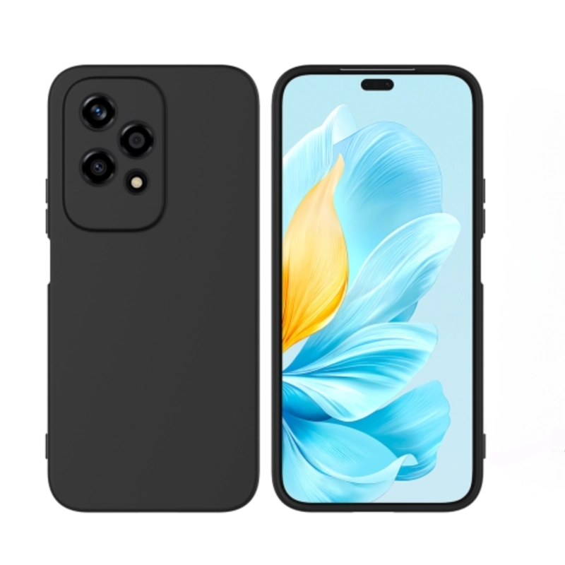 CARCASA FUNDA COMPATIBLE CON HONOR 200 LITE GOMA NEGRO - 1