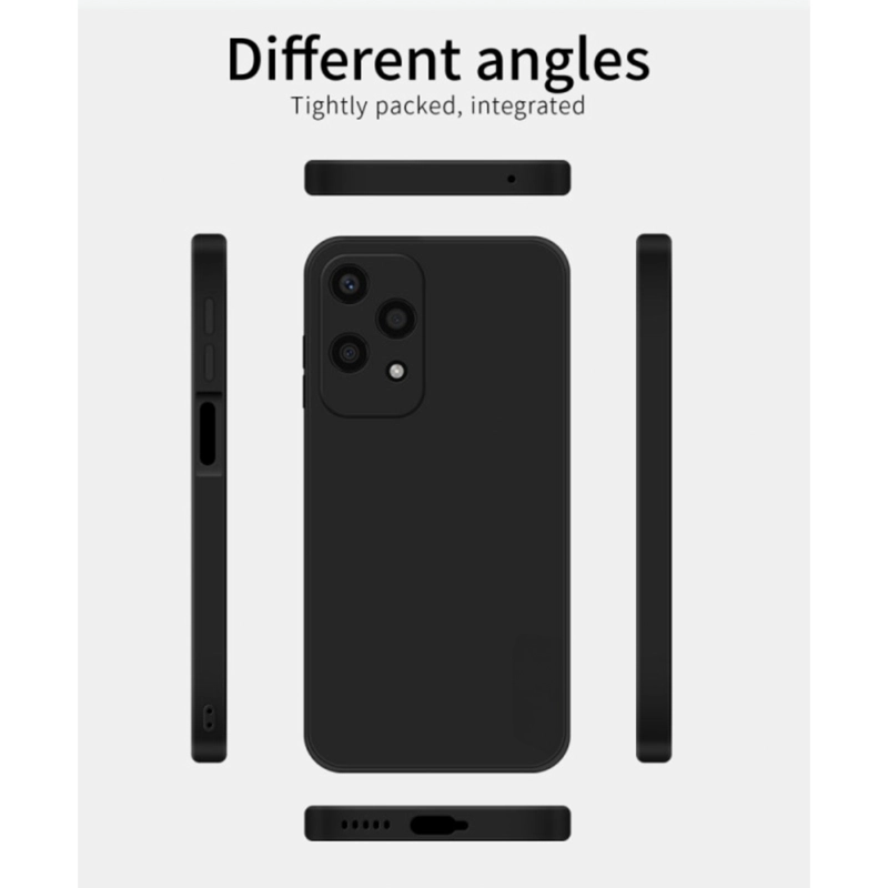CARCASA FUNDA COMPATIBLE CON HONOR 200 LITE GOMA NEGRO - 2