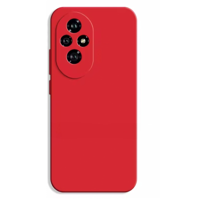 GENÉRICO CARCASA FUNDA COMPATIBLE CON HONOR 200 GOMA ROJO