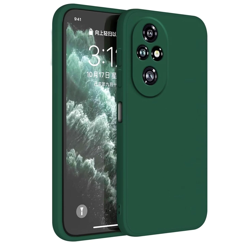 GENÉRICO CARCASA FUNDA COMPATIBLE CON HONOR 200 GOMA VERDE