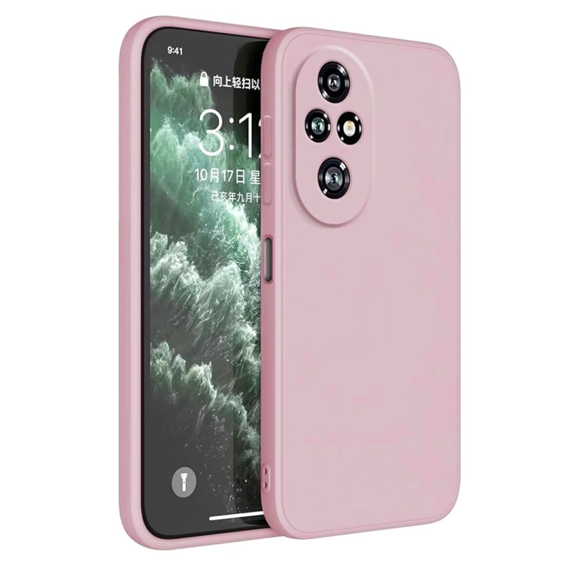 CARCASA FUNDA COMPATIBLE CON HONOR 200 GOMA ROSADO - 1