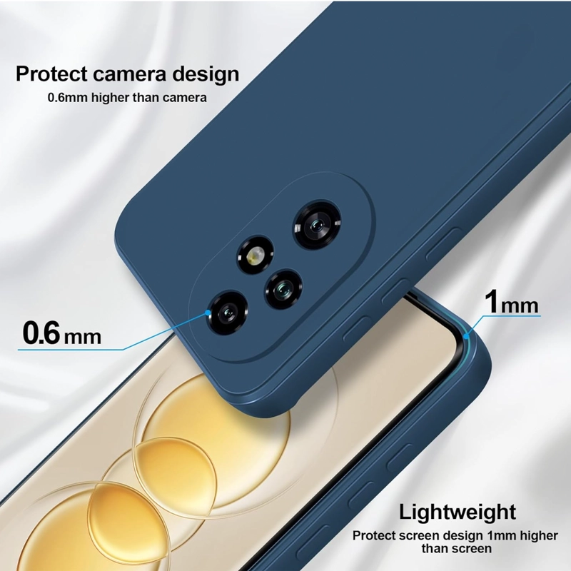 CARCASA FUNDA COMPATIBLE CON HONOR 200 PRO 5G GOMA AZUL OSCURO - 4