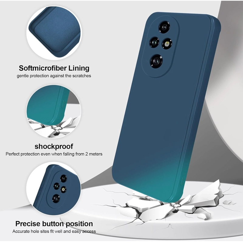 CARCASA FUNDA COMPATIBLE CON HONOR 200 PRO 5G GOMA AZUL OSCURO - 6