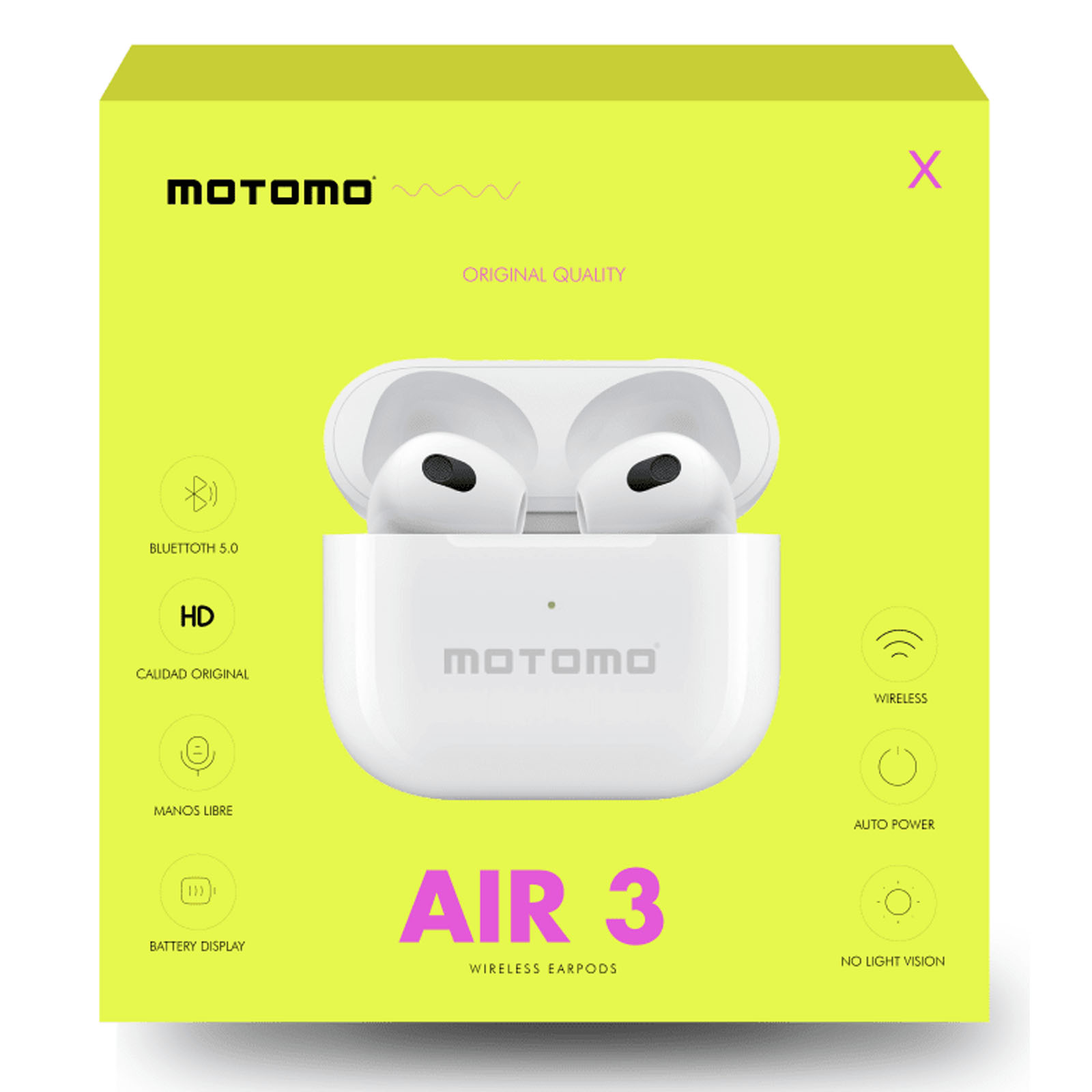 AUDIFONOS INALAMBRICOS BLUETOOTH CON MICROFONO DISEÑO AIR 3 - 4