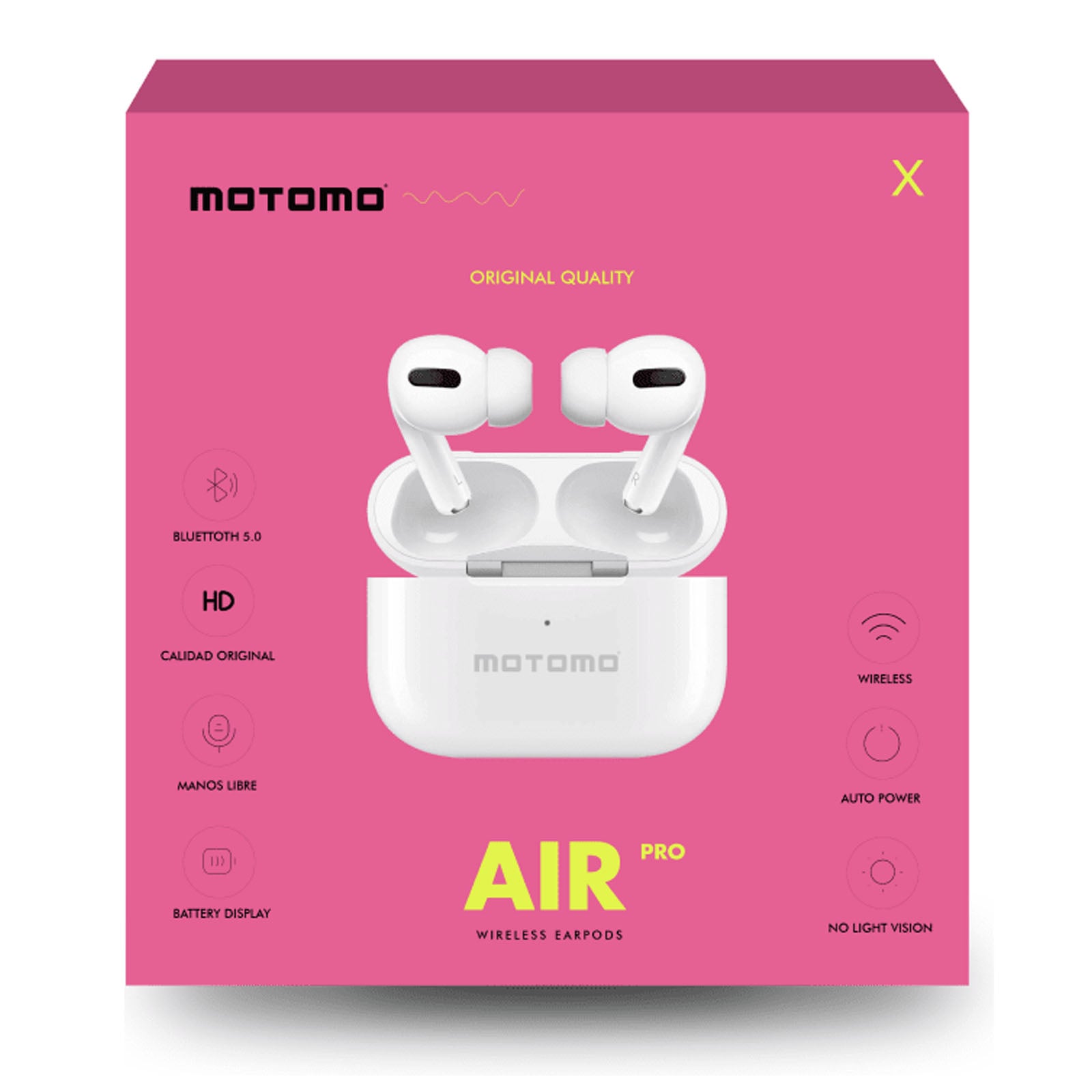 AUDIFONOS INALAMBRICO BLUETOOTH CON MICROFONO DISEÑO AIR PRO - 4