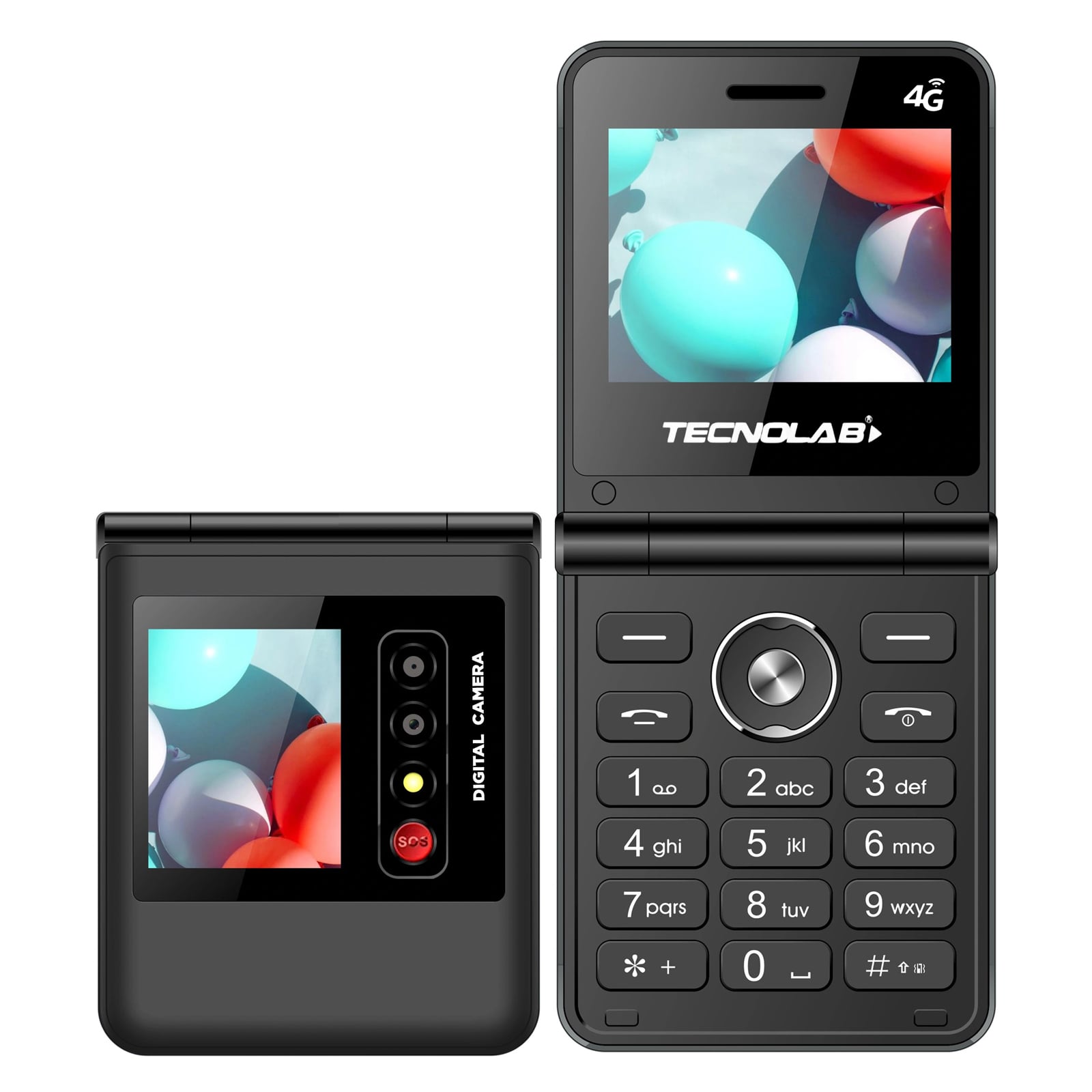TELEFONO CELULAR ADULTO MAYOR 4G DUALSIM ALMEJA TL709 NEGRO - 1