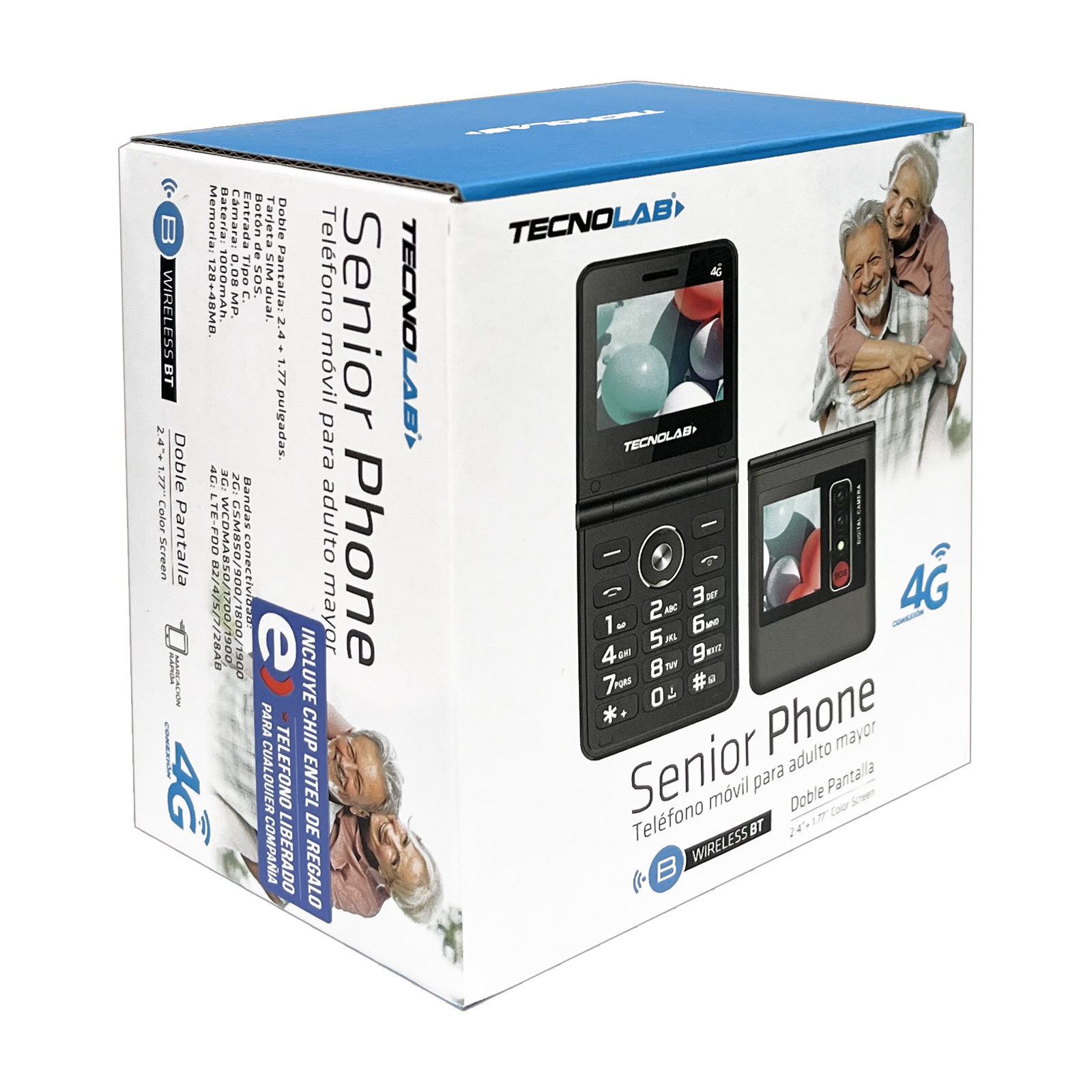 TELEFONO CELULAR ADULTO MAYOR 4G DUALSIM ALMEJA TL709 NEGRO - 4