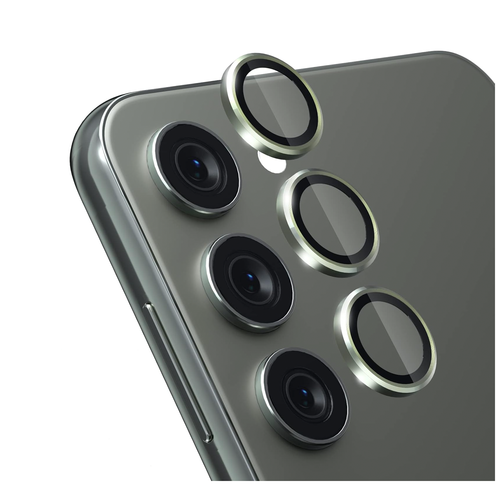 GENÉRICO PROTECTOR DE LENTE DE CAMARA PARA SAMSUNG S23 / S23 PLUS BRILLO VERDE