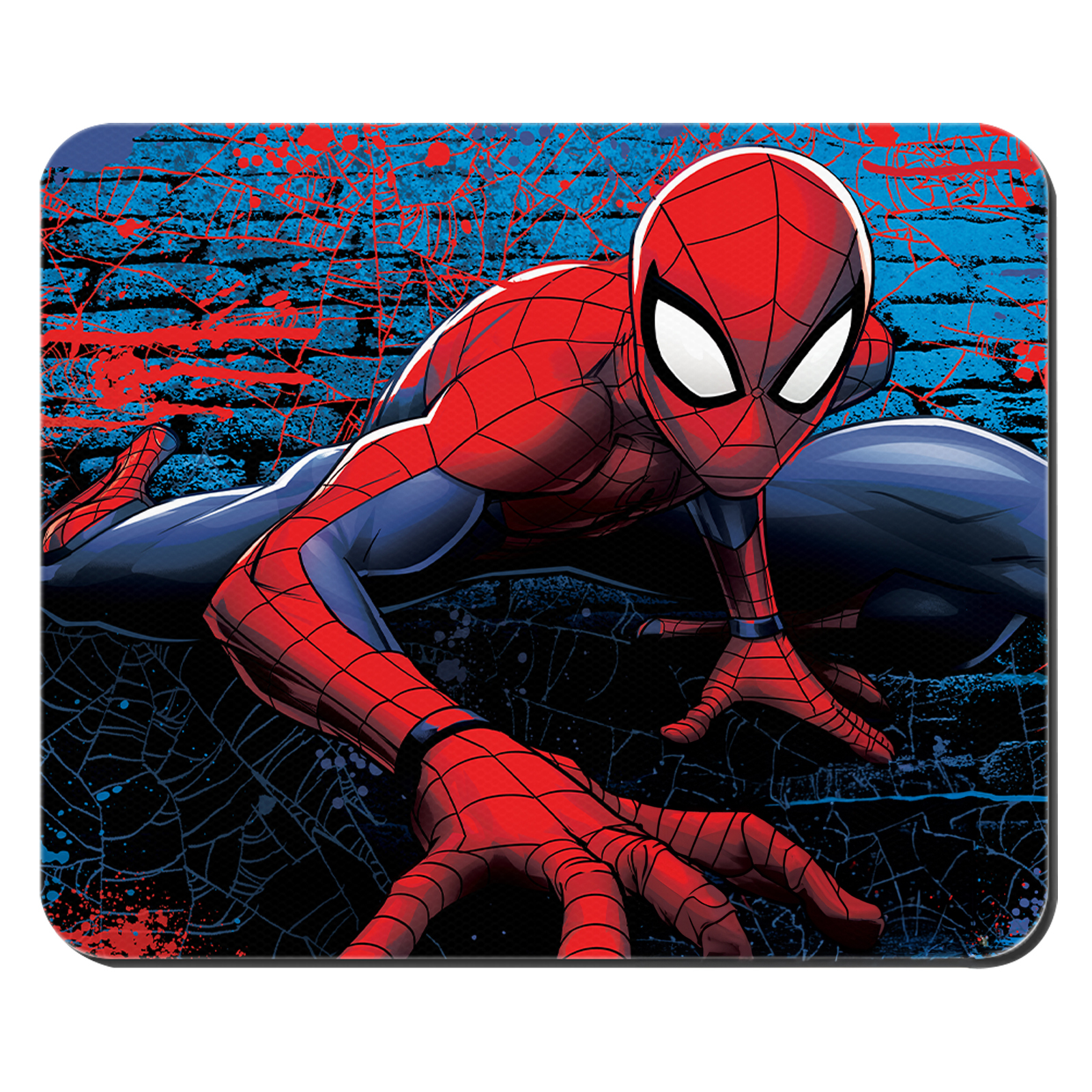 KIT MOUSE INALAMBRICO CON MOUSEPAD ESTAMPADO SPIDERMAN AZUL - 2