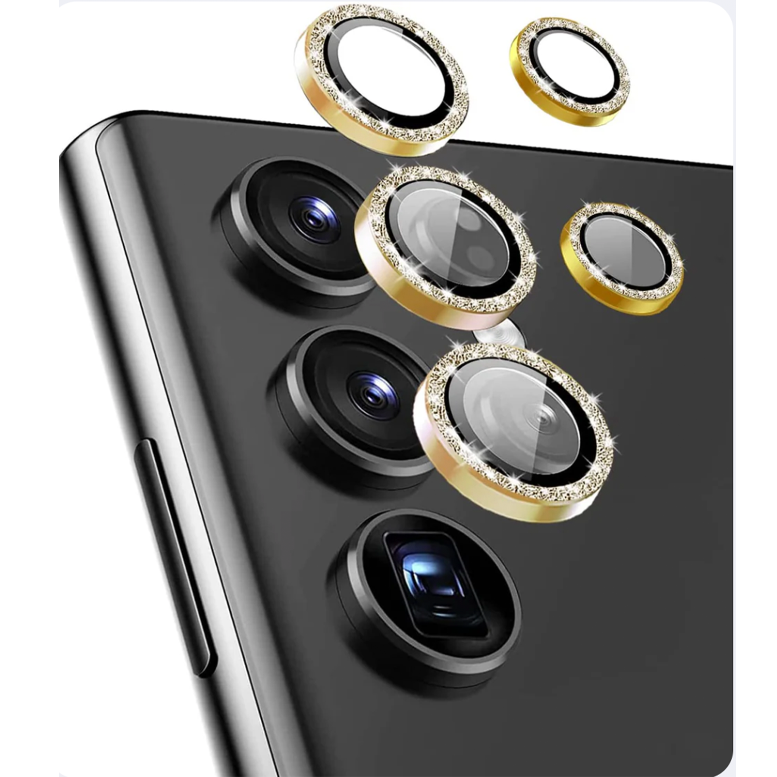 GENÉRICO PROTECTOR DE LENTE DE CAMARA PARA SAMSUNG S23 ULTRA BRILLO DORADO