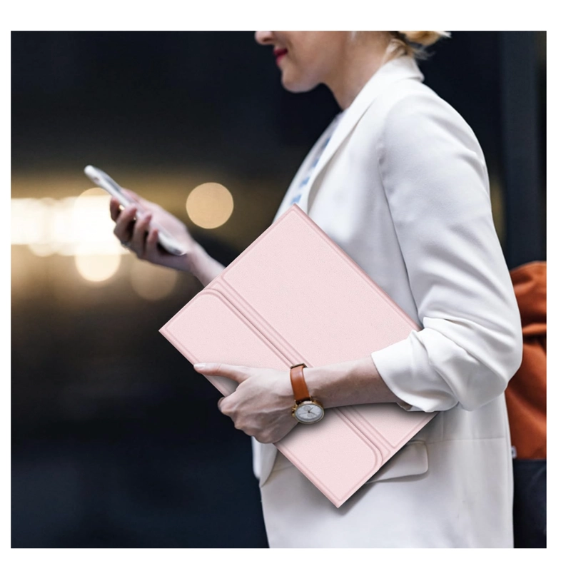 FUNDA CON TECLADO ESPAÑOL COMPATIBLE CON SAMSUNG TAB S10 FE 10.9 ROSADO - 2