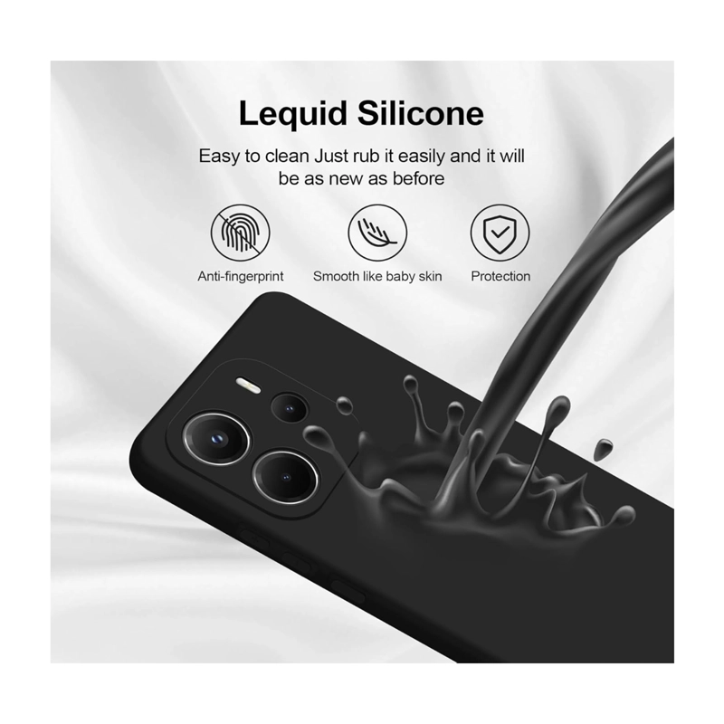CARCASA FUNDA PARA XIAOMI REDMI NOTE 14 4G GOMA NEGRO - 2