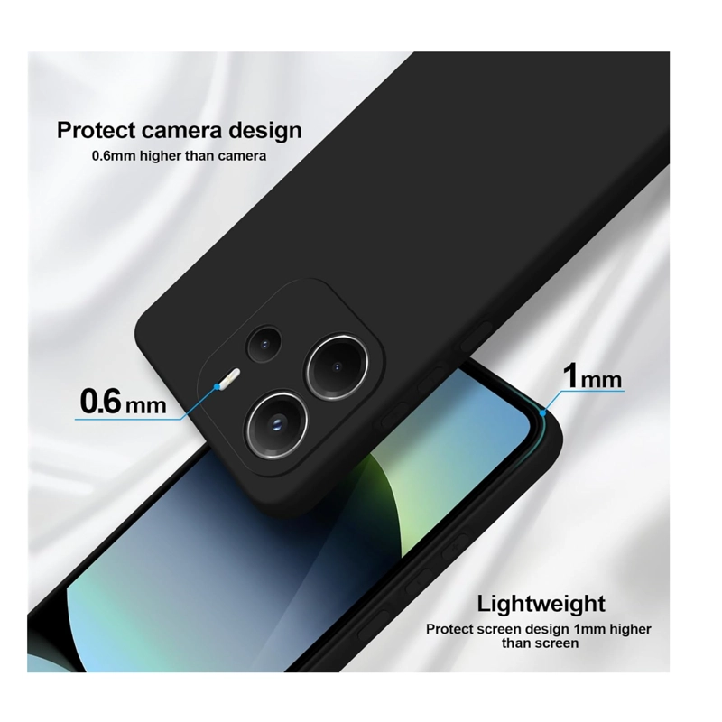 CARCASA FUNDA PARA XIAOMI REDMI NOTE 14 4G GOMA NEGRO - 5