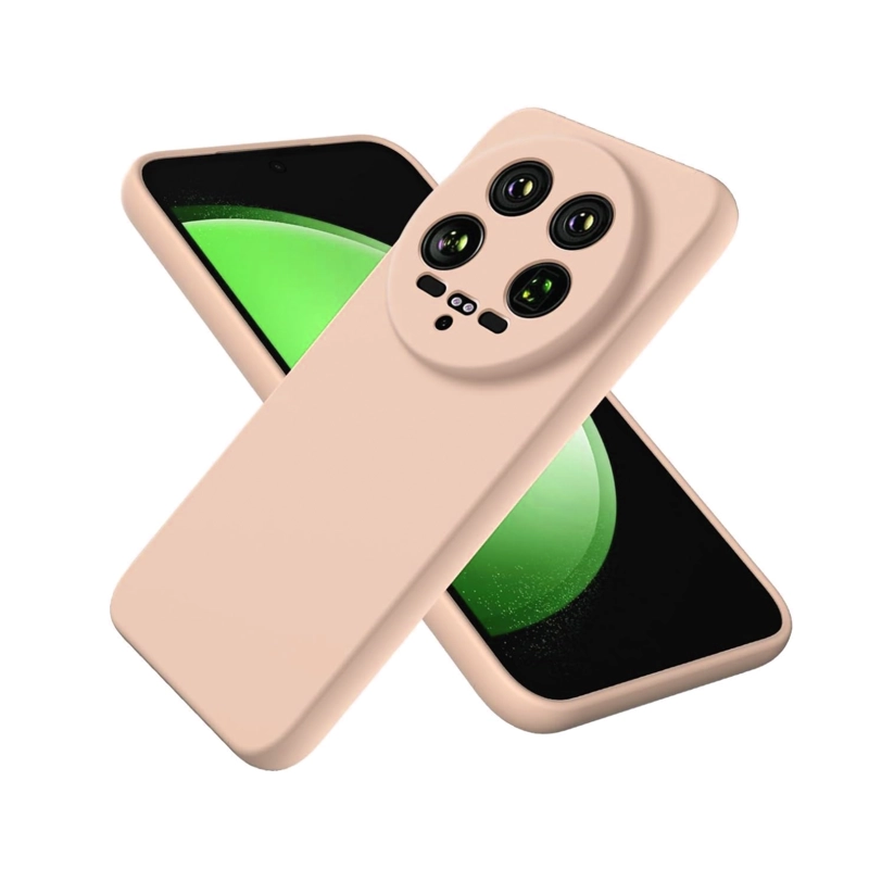 CARCASA FUNDA COMPATIBLE CON XIAOMI 14 ULTRA 5G GOMA  ROSADO - 1