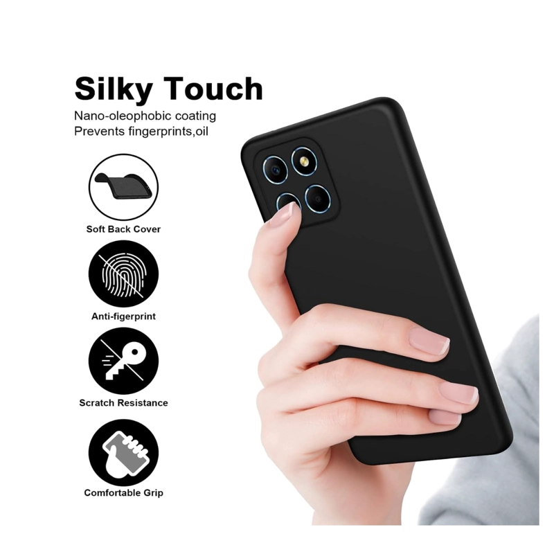CARCASA FUNDA COMPATIBLE CON HONOR X7C GOMA NEGRO - 3