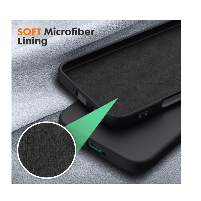 CARCASA FUNDA COMPATIBLE CON HONOR 400 LITE GOMA NEGRO - 5