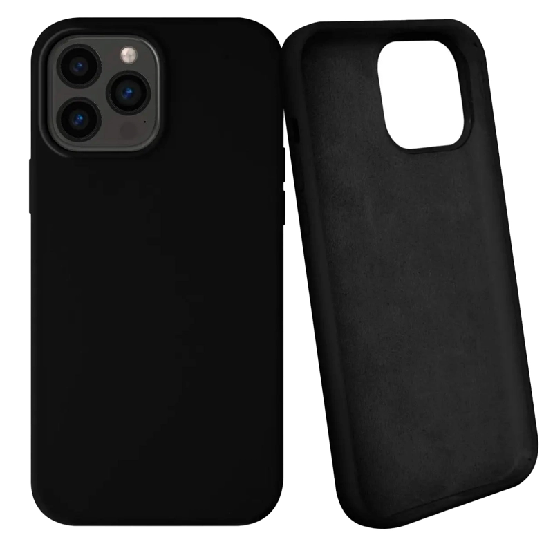 GENÉRICO CARCASA COMPATIBLE CON IPHONE 15 PRO GOMA NEGRO